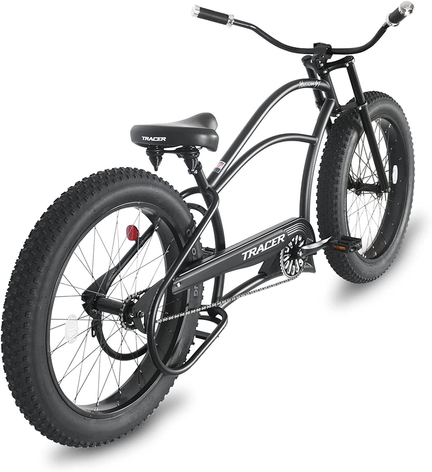 Tracer 26" Harman 1-Speed Classic Chopper Stretch Cruiser Fat Tire Bike