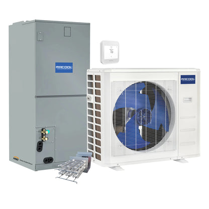 MRCOOL Hyper Heat 2nd Gen 30K BTU, 2.5 Ton, 16.8 SEER2 Heat Pump Condenser and Ducted Air Handler with 10kW Heat Kit  - C30HP230BL00H10