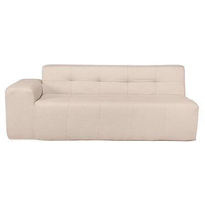 Deko Living 3 Piece Beige Compressed Foam Sectional Sofa Lounger and Table Set  - CIF50218