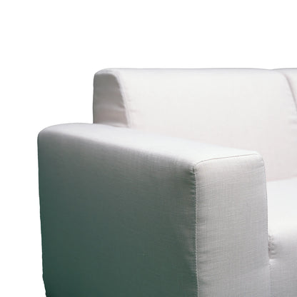 Deko Living 3 Piece Beige Compressed Foam Sectional Sofa Lounger and Table Set  - CIF50218