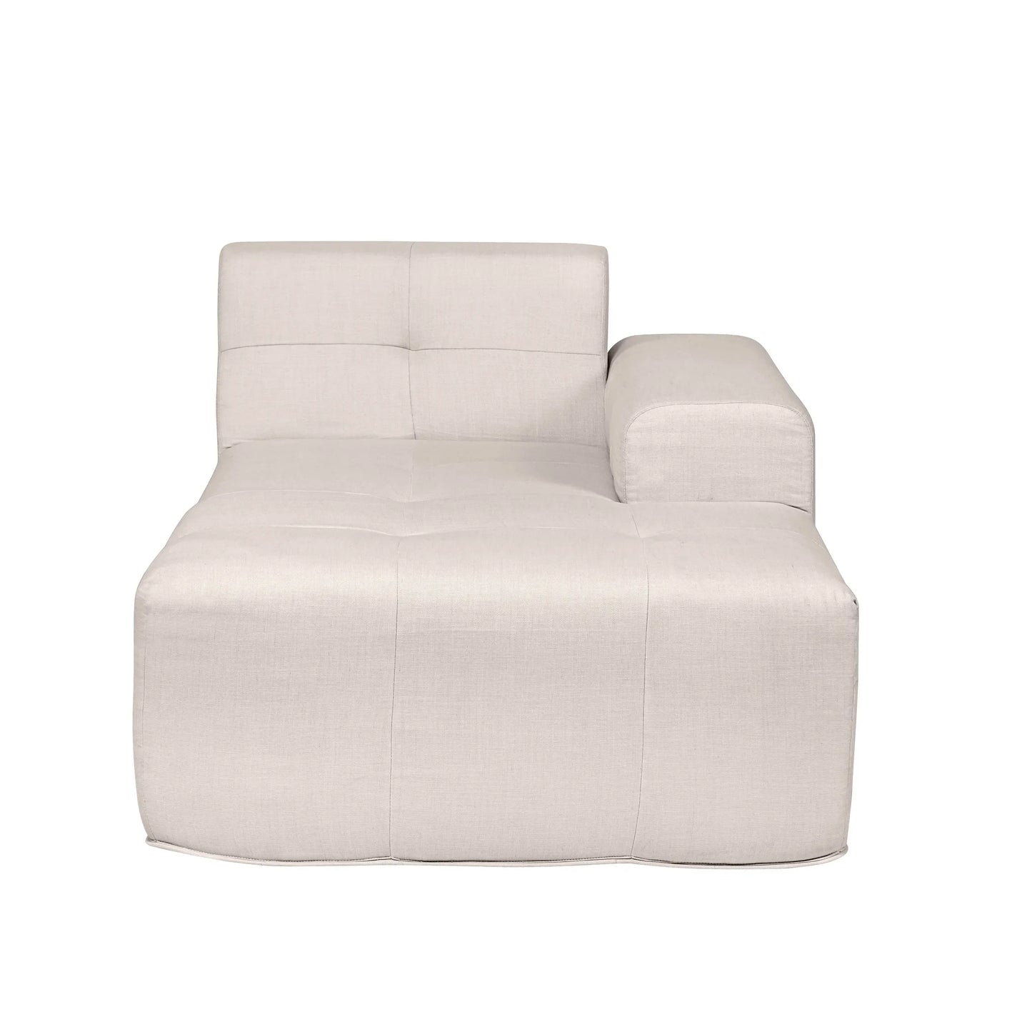 Deko Living 3 Piece Beige Compressed Foam Sectional Sofa Lounger and Table Set  - CIF50218