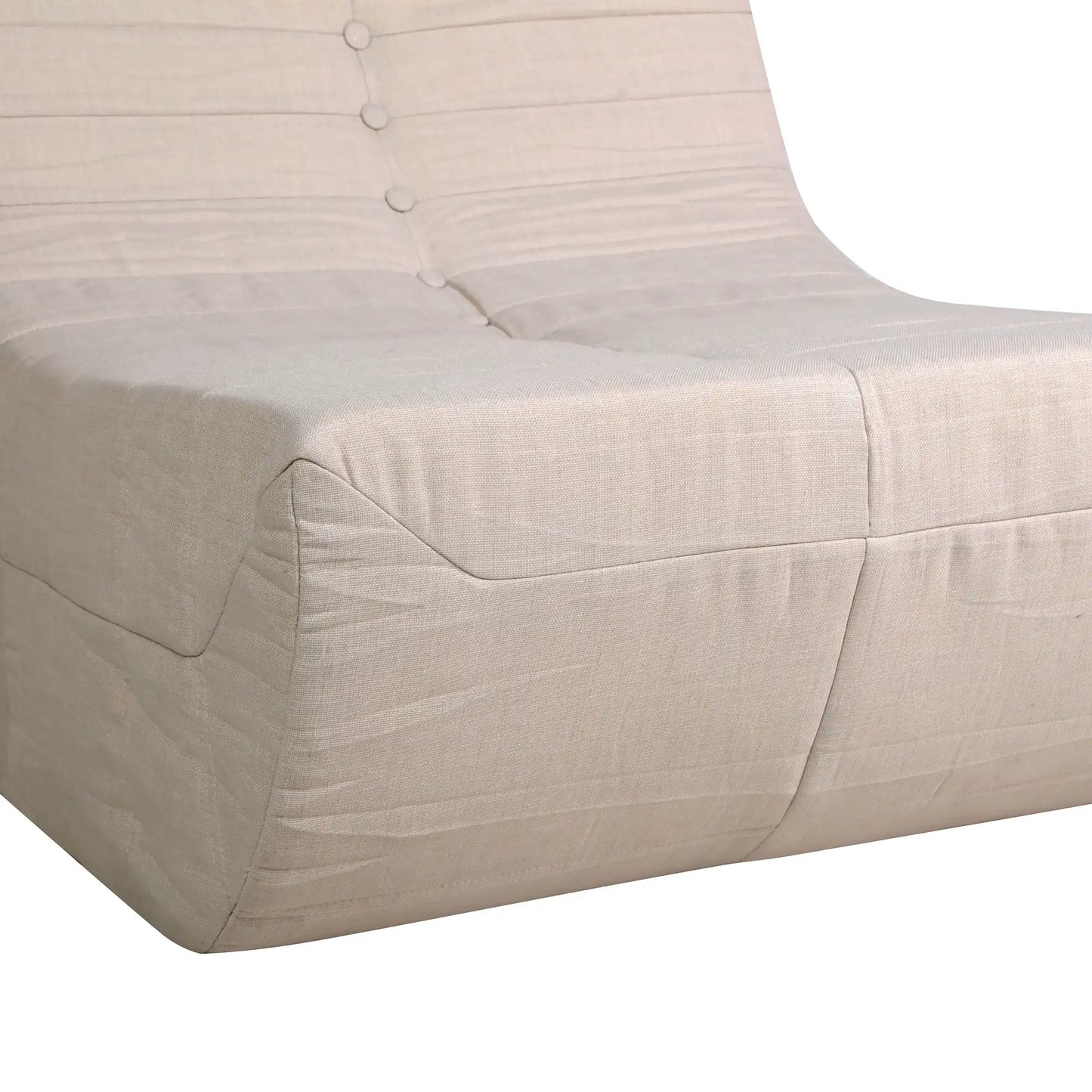 Deko Living 5 Piece Beige Compressed Foam Loveseat Sofa Chairs and Table Set  - CIF50219