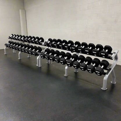 TROY COMMPAC-TSDU100 Urethane Dumbbell Set with Racks