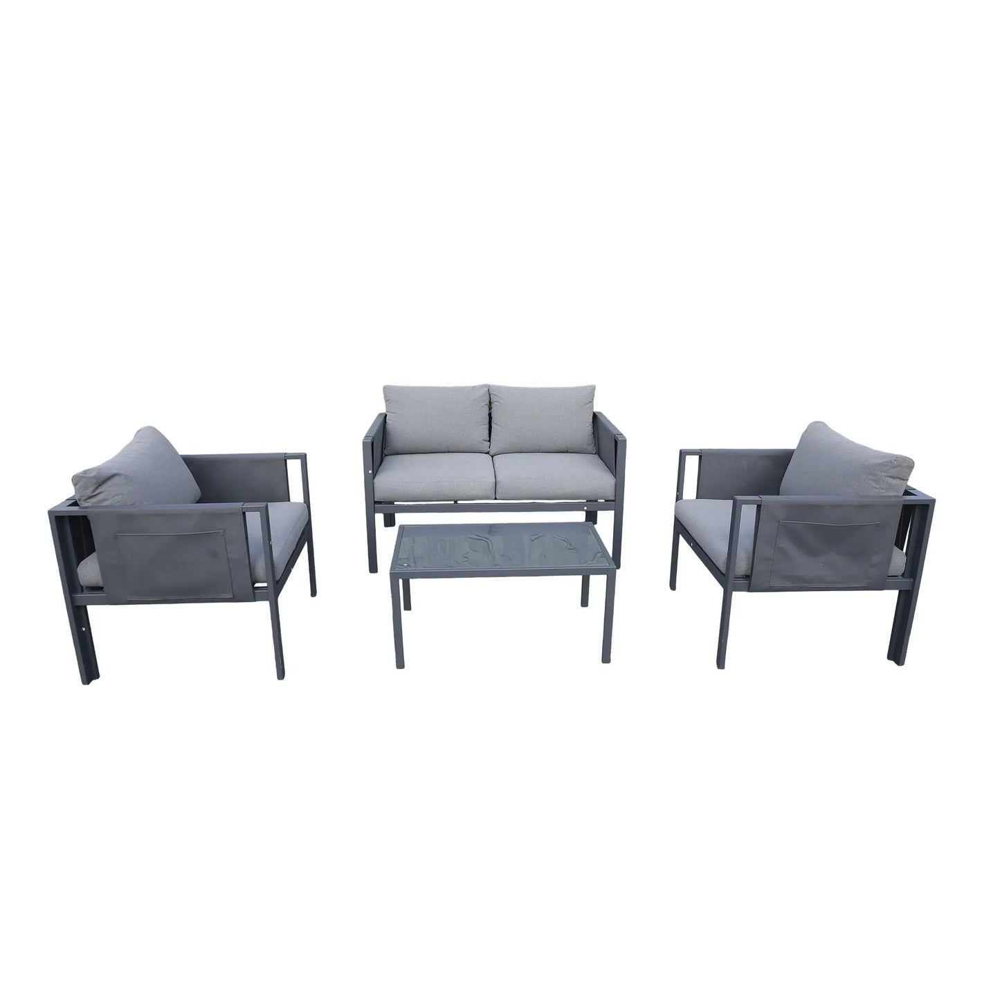 Deko Living 4 Piece Seating Outdoor Gray Sofa and Table Set  - COP30014