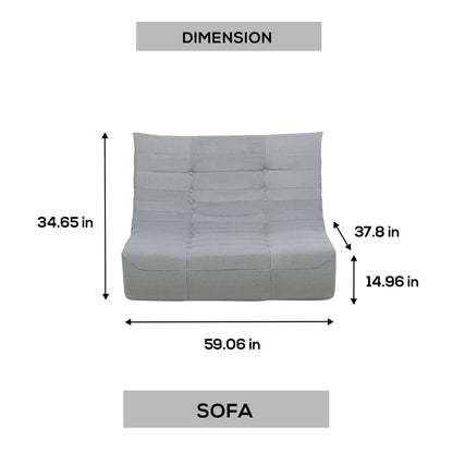 Deko Living Gray Outdoor Compressed Foam Sofa  - COP30019SOF