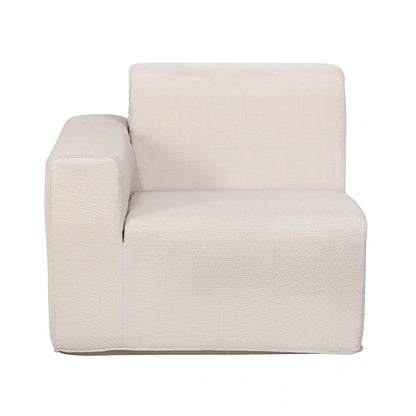 Deko Living 4 Piece Seating Beige Outdoor Compressed Foam Sectional Sofas and Ottoman Set  - COP30217