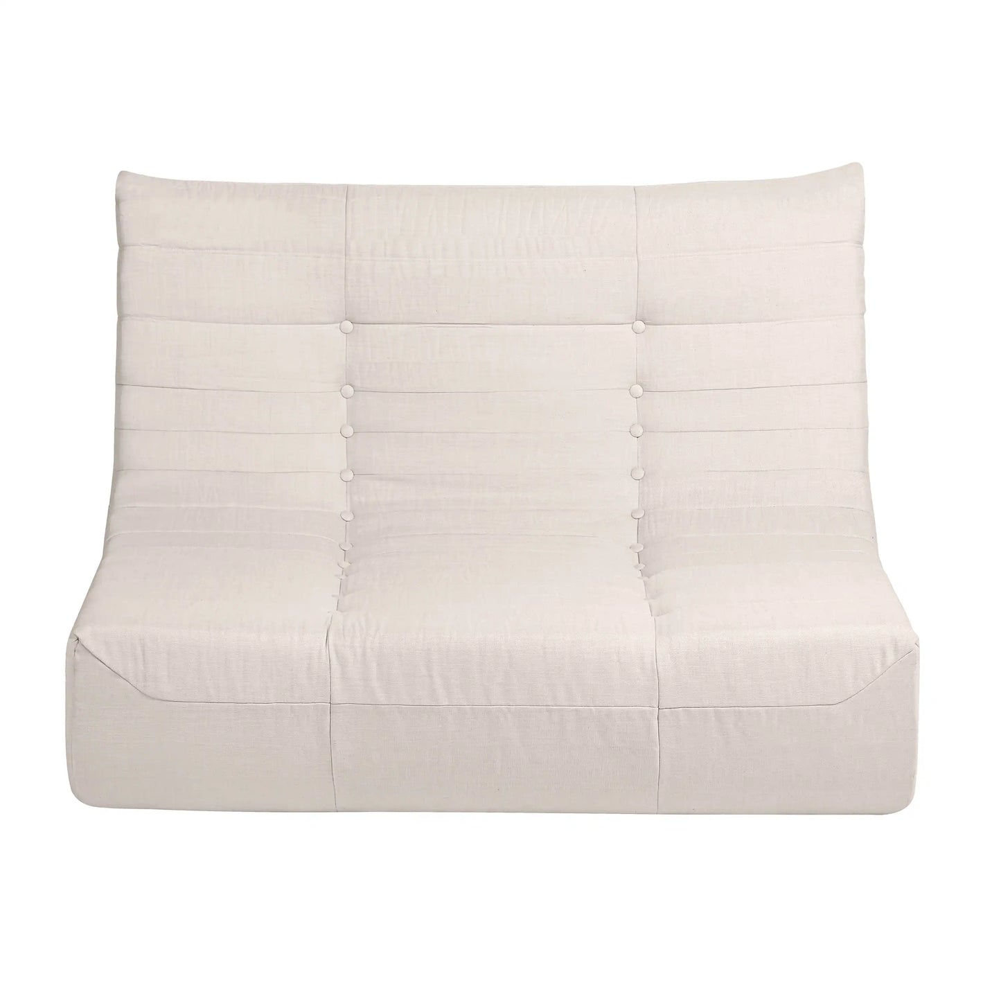 Deko Living 5 Piece Beige Outdoor Compressed Foam Loveseat Sofa Chairs and Table Set  - COP30219