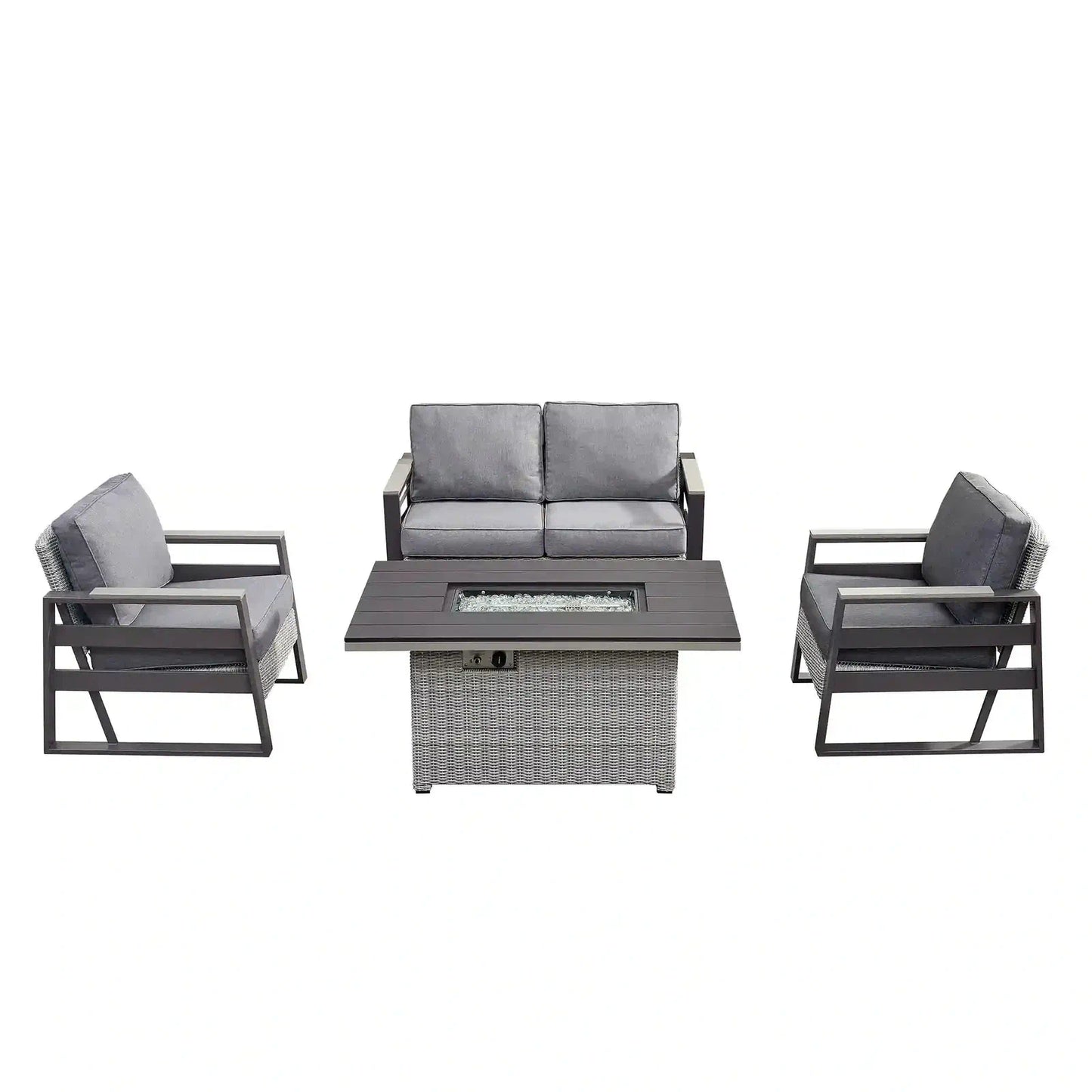 Deko Living Tricarico Outdoor Patio Set & Firepit  - COP30901