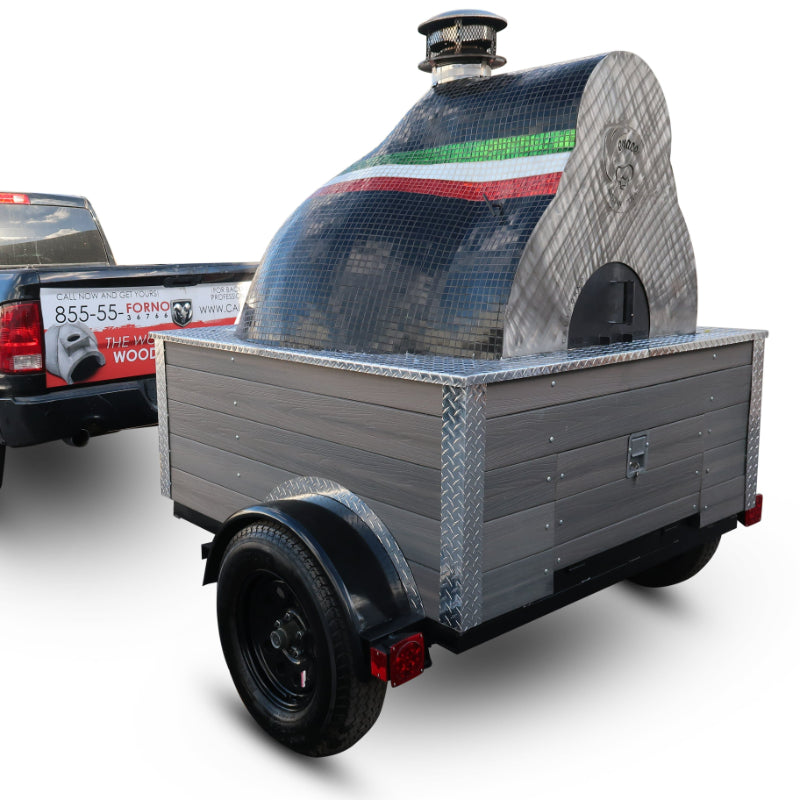 Californo Carrello Pizza Oven Trailer_with car