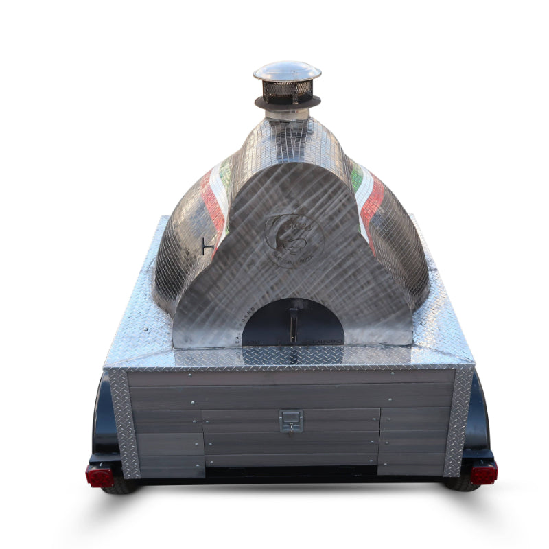Californo Carrello Pizza Oven Trailer front top view