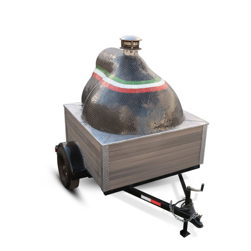 Californo Carrello Pizza Oven Trailer side diagonal top view
