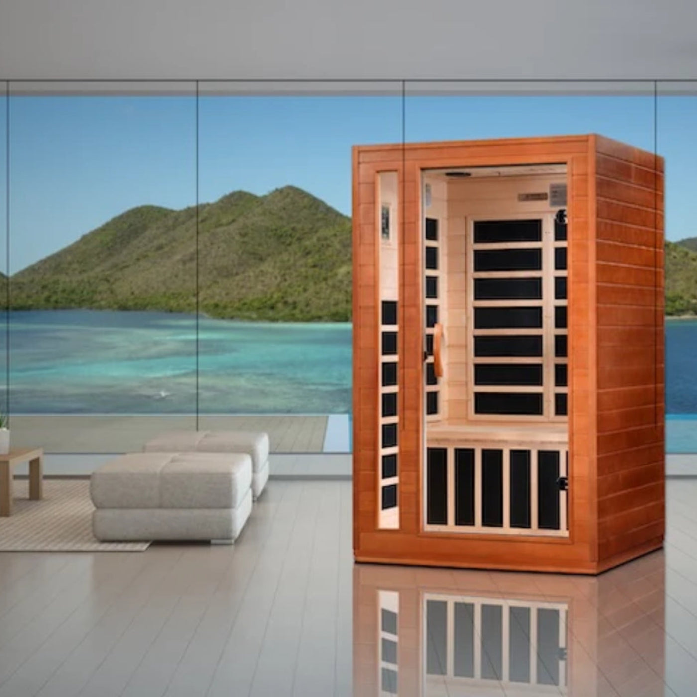 Dynamic Saunas Cordoba 2 Person Low EMF FAR Infrared Sauna (DYN-6203-01) - DYN-6203-01
