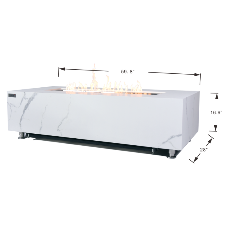 Carrara Fire Table Dimensions
