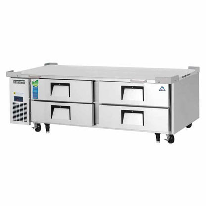 Everest - ECB72D4 Commercial 72" Chef Base Refrigerator 4 Drawers - ECB72D4