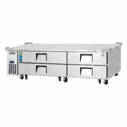 Everest - ECB82-84D4 Commercial 84" Chef Base Refrigerator 4 Drawers - ECB82-84D4