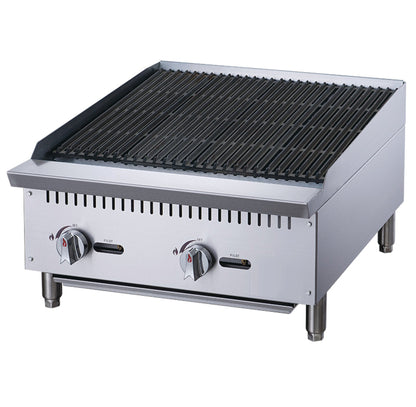 Chef AAA - TCCB24 Commercial 24 in. Countertop Charbroiler - TCCB24