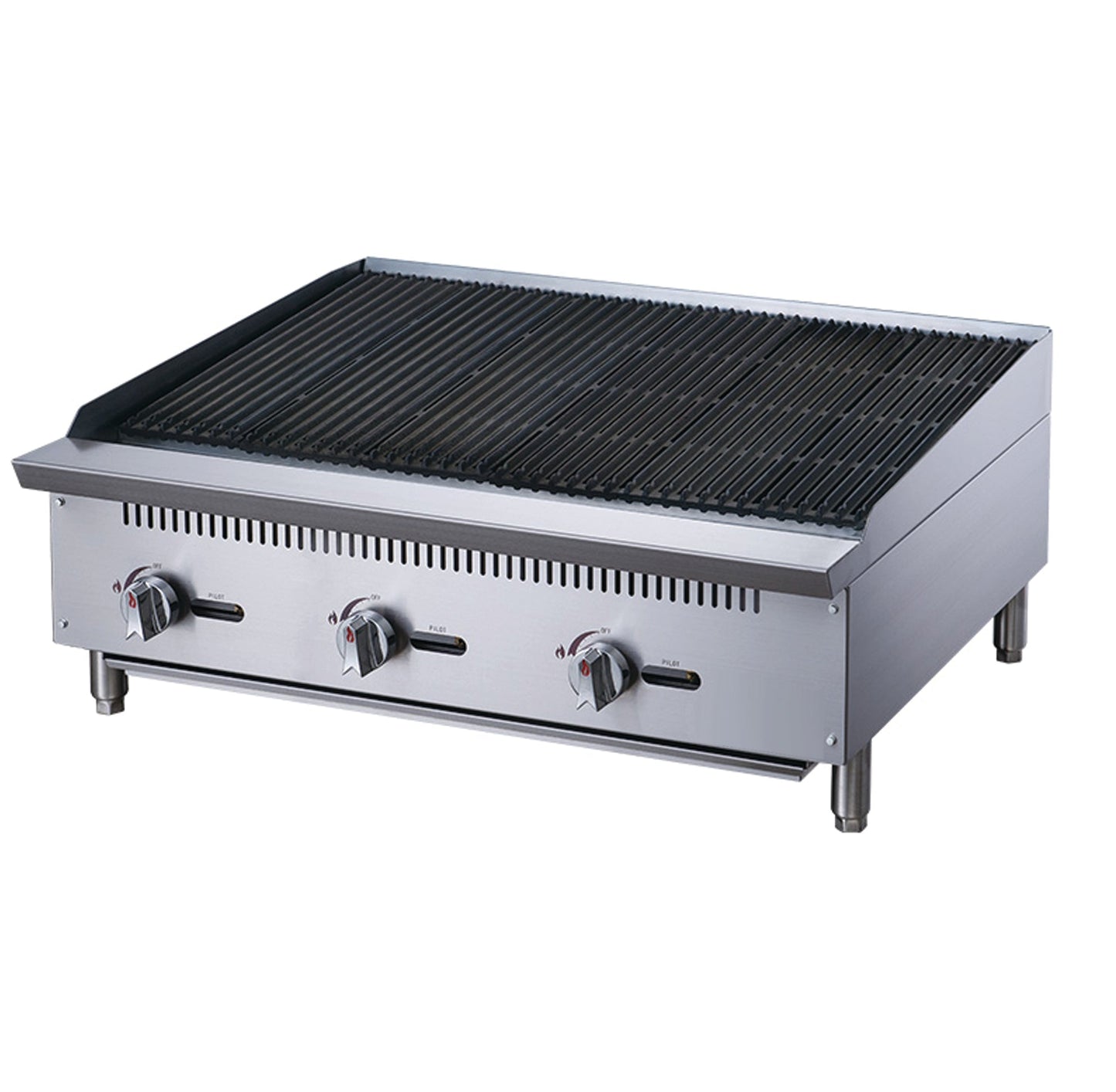 Chef AAA - TCCB36 Commercial 36 in. Countertop Charbroiler - TCCB36