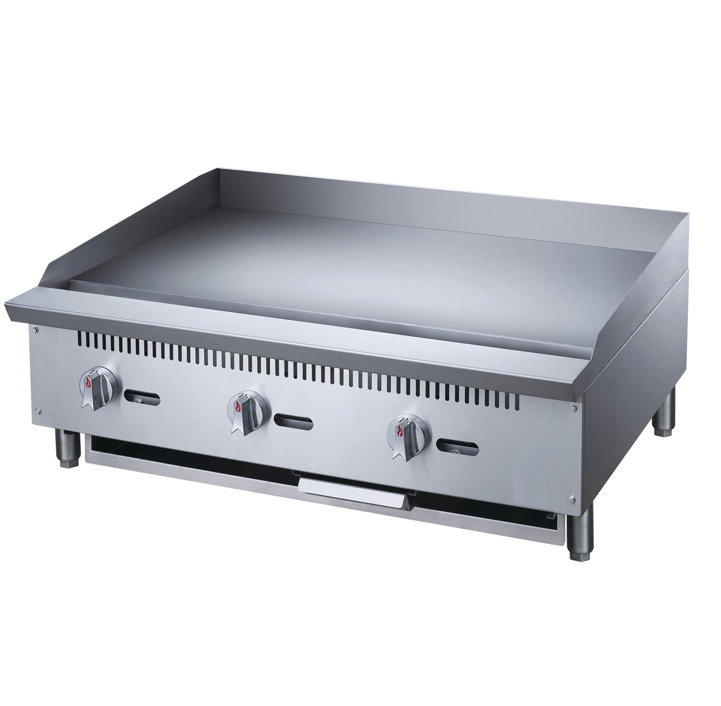 Chef AAA - TCGM36 Commercial 36 in. Countertop with Griddle with 3 Burners NG - TCGM36