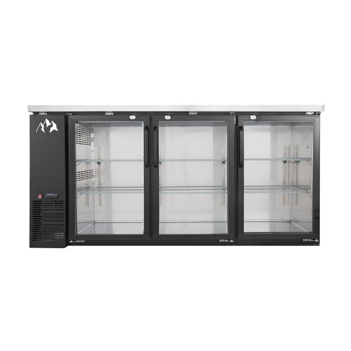 Chef AAA - TBB-72G-HC, Commercial 73" Glass Door Back Bar Refrigerator 19.2 cu.ft. - TBB-72G-HC