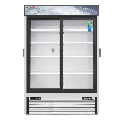Everest - EMGR48C, Commercial 53" 2 Sliding Glass Door Chromatography Merchandiser Refrigerator 48 cu .ft. - EMGR48C