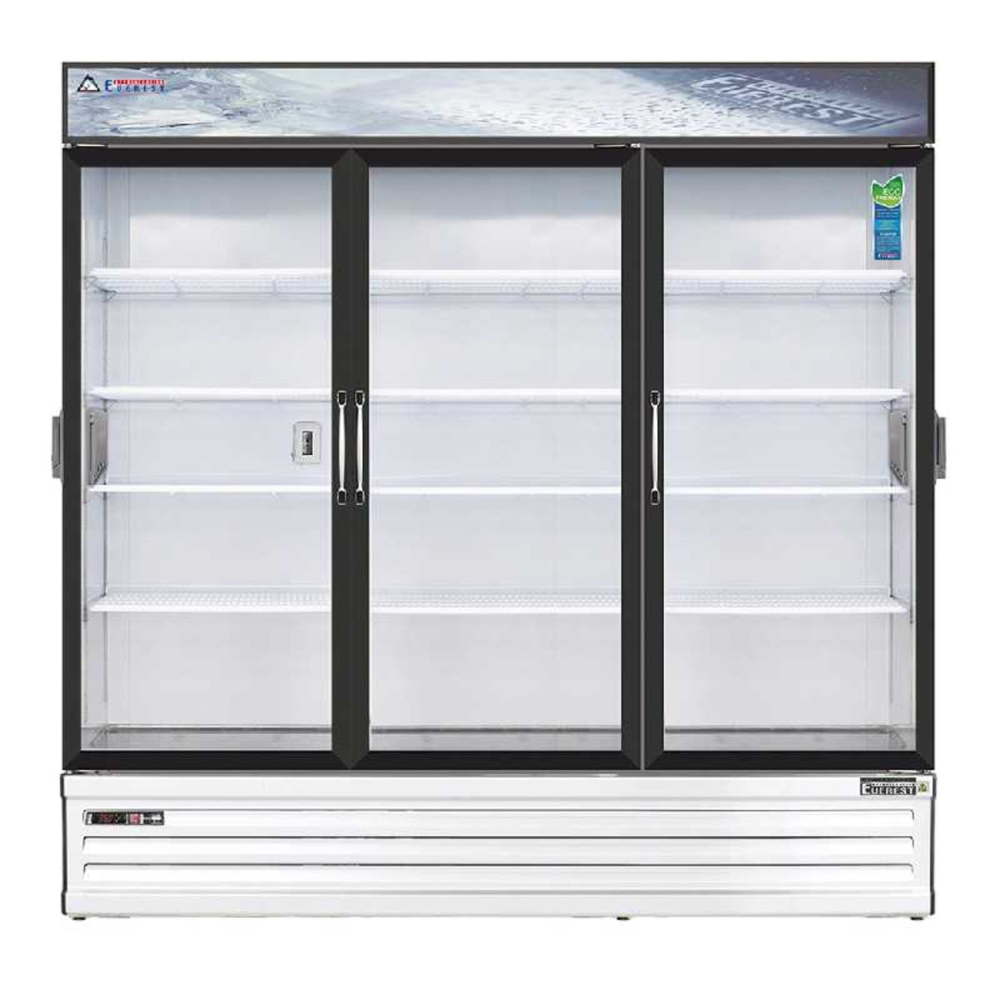 Everest - EMSGR69C, Commercial 72" 3 Swing Glass Door Chromatography Merchandiser Refrigerator 71 cu. ft. - EMSGR69C