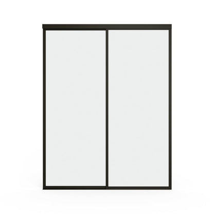 Doors22 90x96 Glass Sliding Room Divider Clear 3 panels - RDB90x96clear