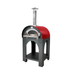 Clementi Pulcinella Wood-Burning Pizza Oven Red Glass Door