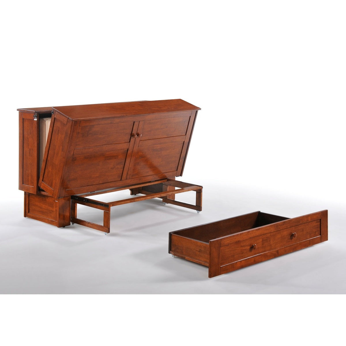 Night and Day Furniture Clover Queen Murphy Cabinet Bed Complete - MUR-CLV-QEN-XX