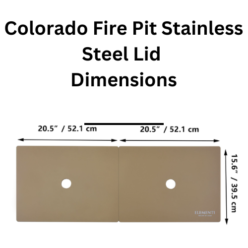 Colorado Fire Pit Stainless Steel Lid Dimensions