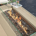 Colorado Fire Pit closeup on the flame with wind screen