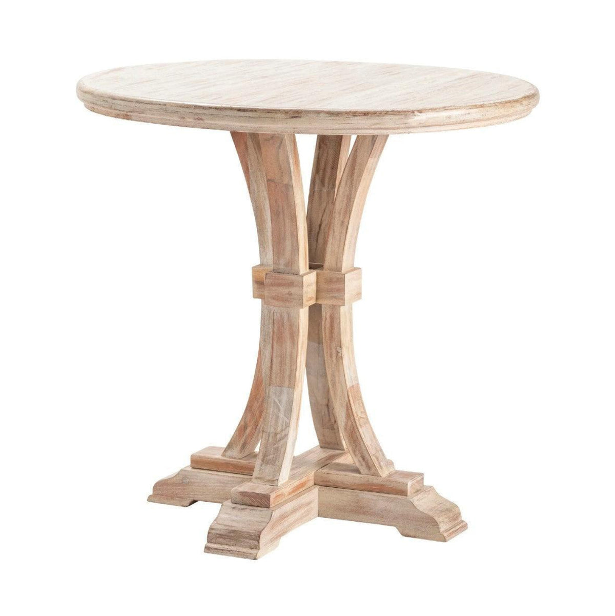 Crestview Collection Bengal Manor 32" x 32" x 31" Rustic Mango Wood Accent Table In Light Brown Finish - CVFNR631