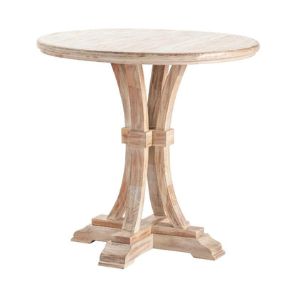 Crestview Collection Bengal Manor 32" x 32" x 31" Rustic Mango Wood Accent Table In Light Brown Finish - CVFNR631