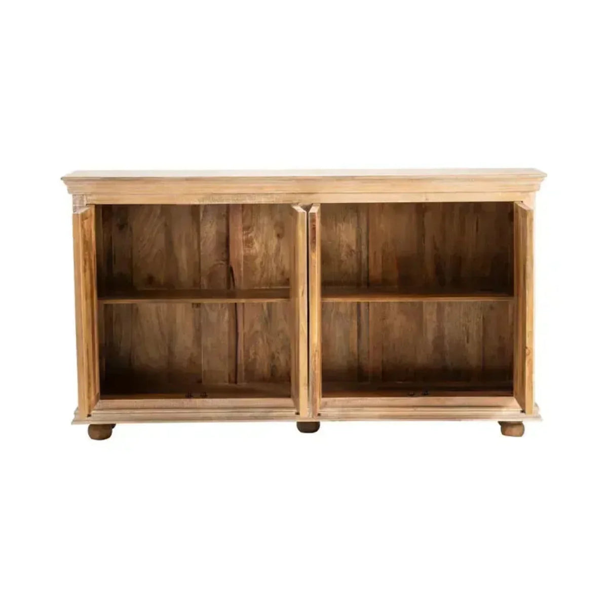 Crestview Collection Nottingham 71" x 15" x 39" 4-Door Rustic Wood Wood Sideboard - CVFNR824