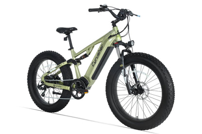 Cyrusher Rover Step-Over Full-Suspension E-Bike - US-ROVER-GREEN