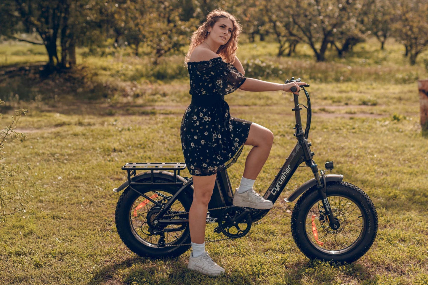 Cyrusher Rumble Step-Thru Fat Tire E-Bike - US-Rumble-WH