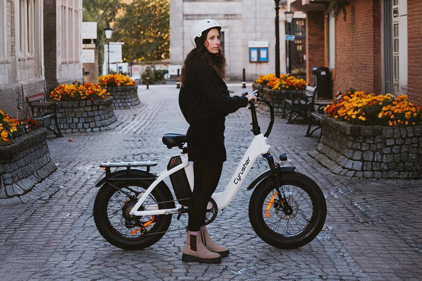 Cyrusher Rumble Step-Thru Fat Tire E-Bike - US-Rumble-WH