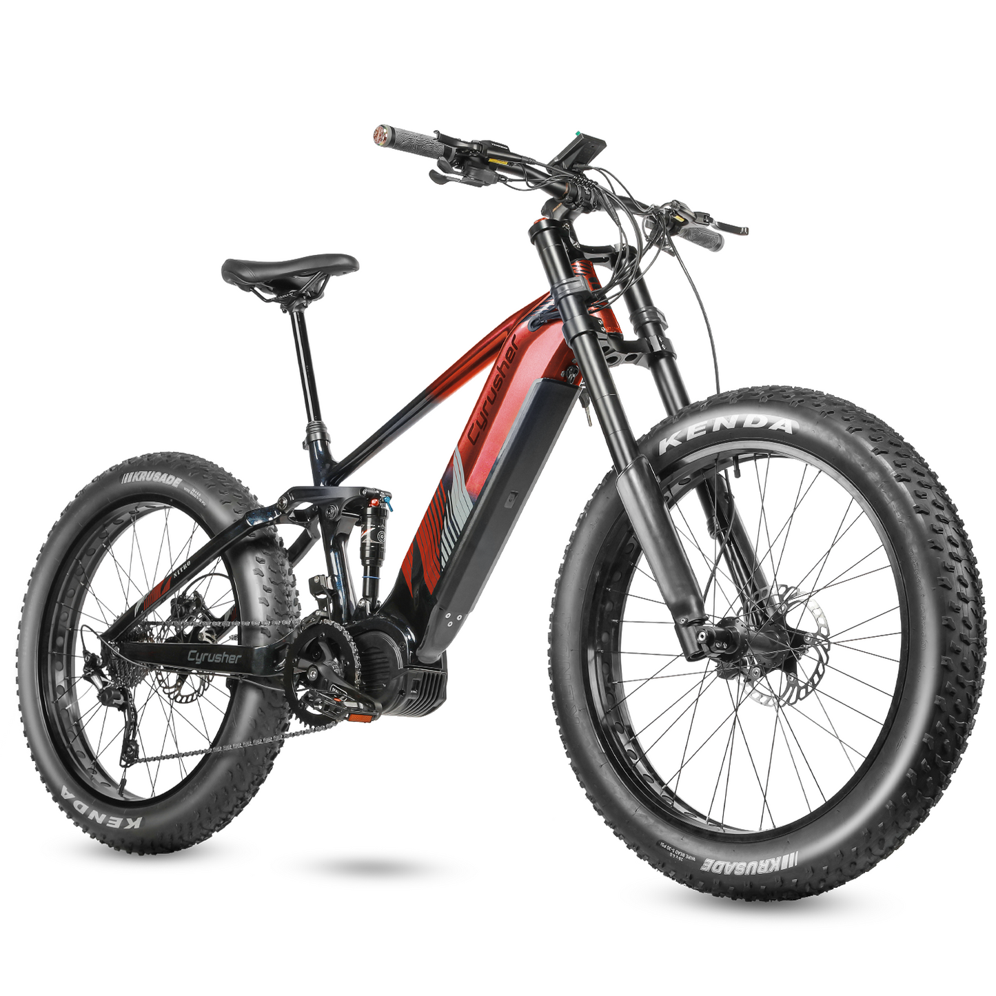 Cyrusher Nitro Mountain Mid-Drive All Terrain Air Shock Ebike - US-NTRO-RD