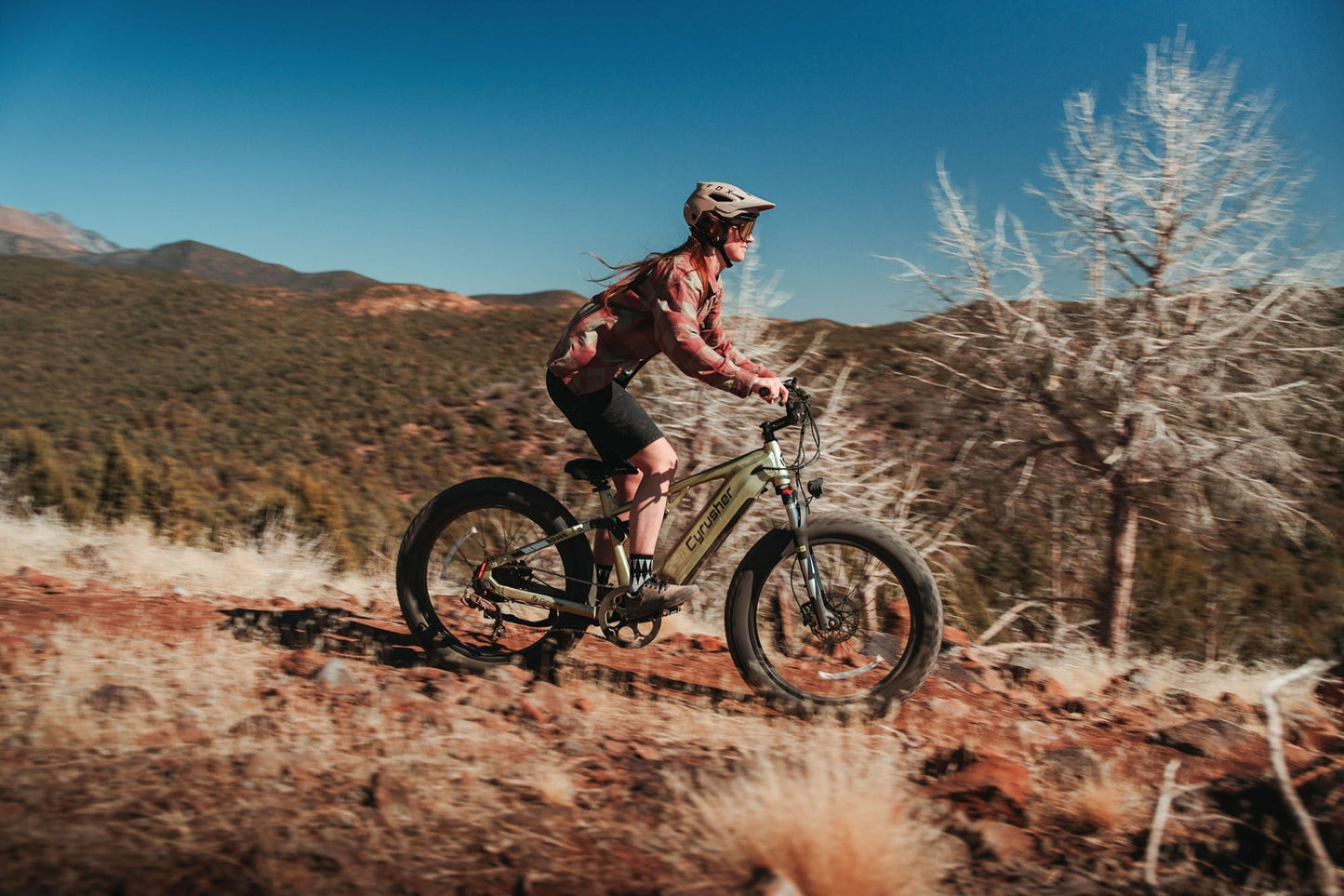 Cyrusher Rover Step-Over Full-Suspension E-Bike - US-ROVER-GREEN