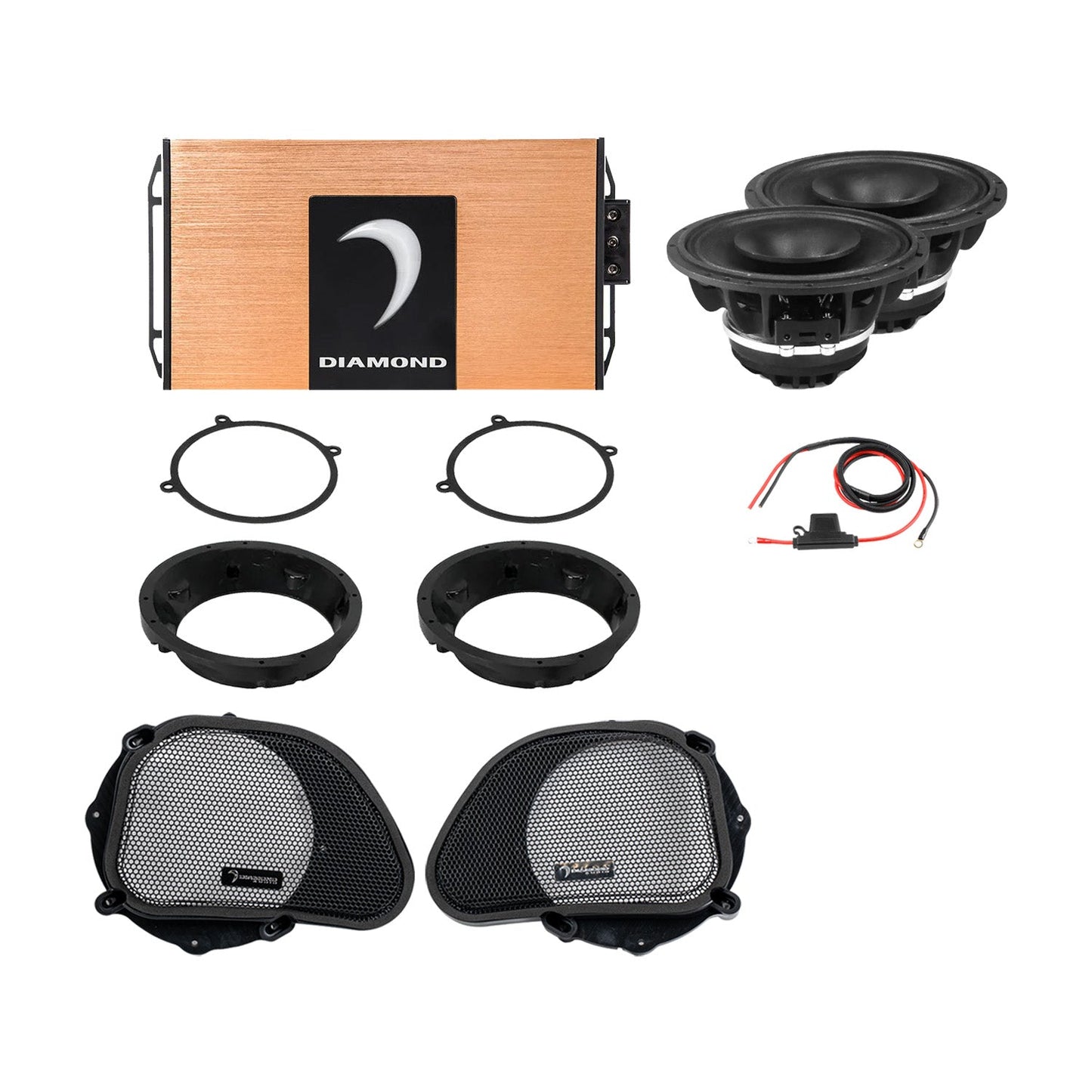 Diamond Audio 98 - 13 Harley Davidson Road Glide 2-Speaker System - DA9813RGSP2