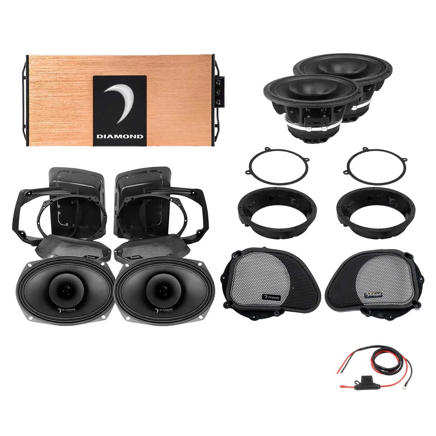 Diamond Audio 98 - 13 Harley Davidson Road Glide 4-Speaker System - DA9813RGSP4