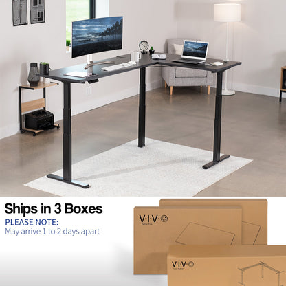 VIVO 3E Series - Triple Motor Corner Electric - DESK-KIT-3E5SB