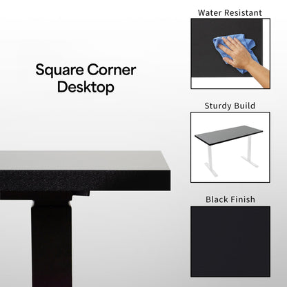 VIVO 40 Series - 95" x 55" Dual Motor 4-Leg Conference Table with Square Corner Top - DESK-KIT-404B