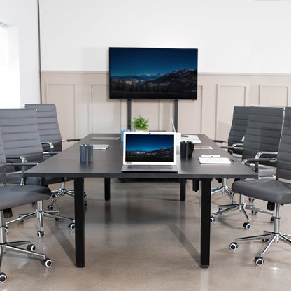 VIVO 40 Series - 118" x 55" Dual Motor 4-Leg Conference Table with Square Corner Top - DESK-KIT-405B