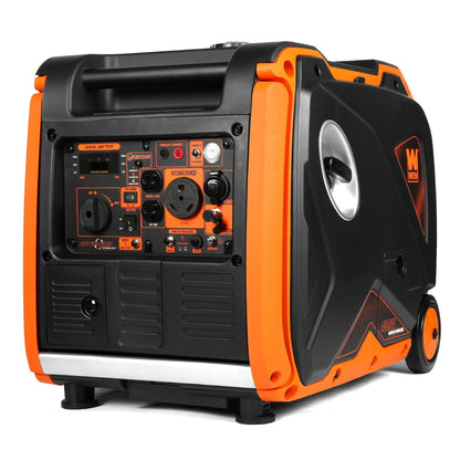 WEN DF452iX Super Quiet 4500-Watt Remote Electric Start Dual Fuel RV-Ready Portable Inverter Generator with Fuel Shut-Off and CO Watchdog - DF452iX