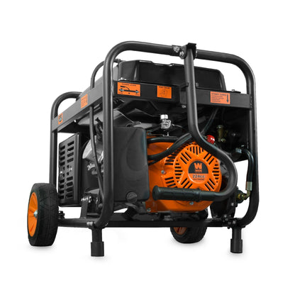 WEN DF475T 4,750-Watt 120V/240V Dual Fuel Portable Generator with Wheel Kit and Electric Start