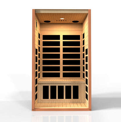Golden Designs "Avila" 1-2 Person Ultra Low EMF FAR IR Sauna  - DYN-6103-01 Elite