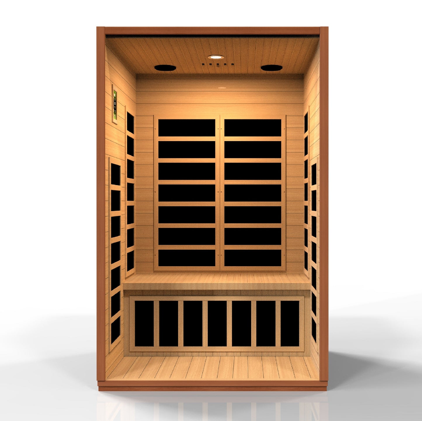 Golden Designs "Cordoba" 2 Person Ultra Low EMF FAR IR Sauna  - DYN-6203-01 Elite