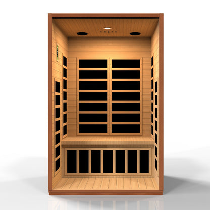 Golden Designs "Cordoba" 2 Person Ultra Low EMF FAR IR Sauna  - DYN-6203-01 Elite