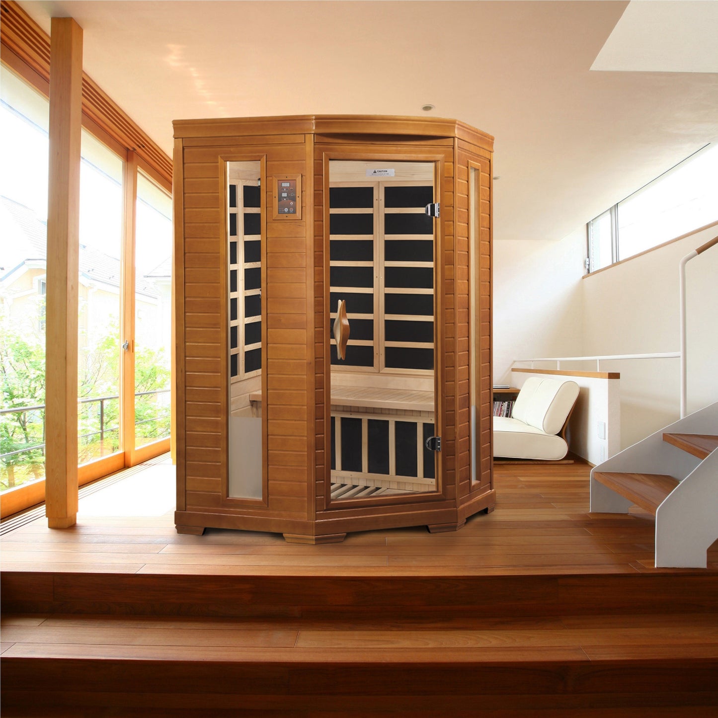 Golden Designs "Heming" 2 Person Ultra Low EMF Far IR Sauna  - DYN-6225-02 Elite
