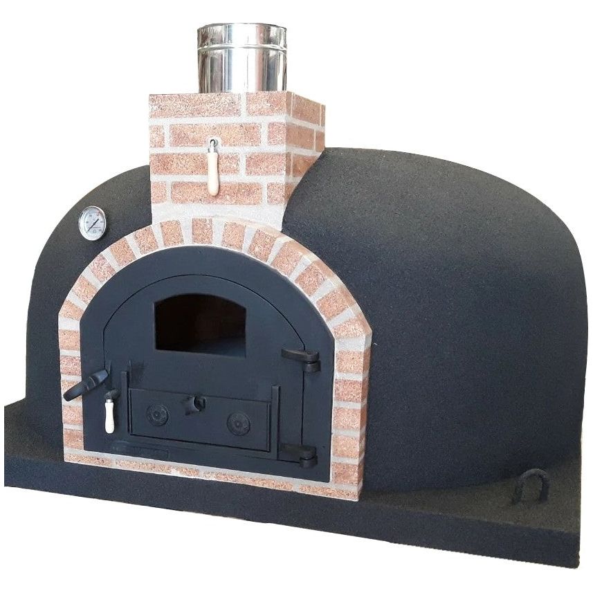 Dymús Traditional Wood Fired Brick Pizza Oven Black